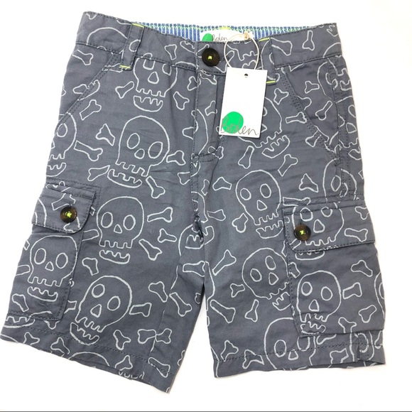Boden Other - Boden Boys Shorts Gray Skulls Size 4 NEW